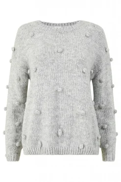 Women Yumi Pom Pom Relaxed Knitted Jumper