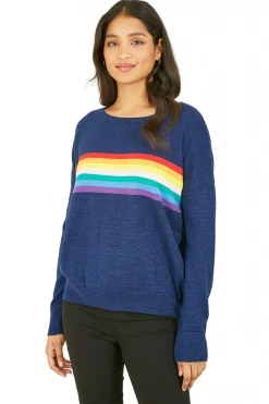 Women Yumi Rainbow Stripe Knitted Jumper