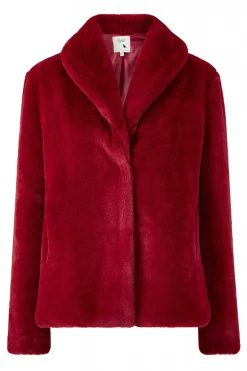 Women Yumi Short Wrap Faux Fur Coat