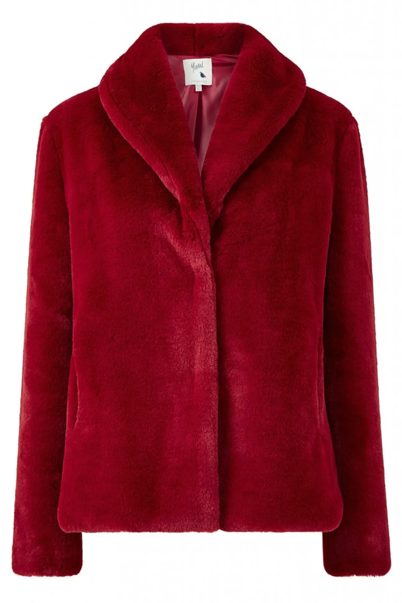 Women Yumi Short Wrap Faux Fur Coat
