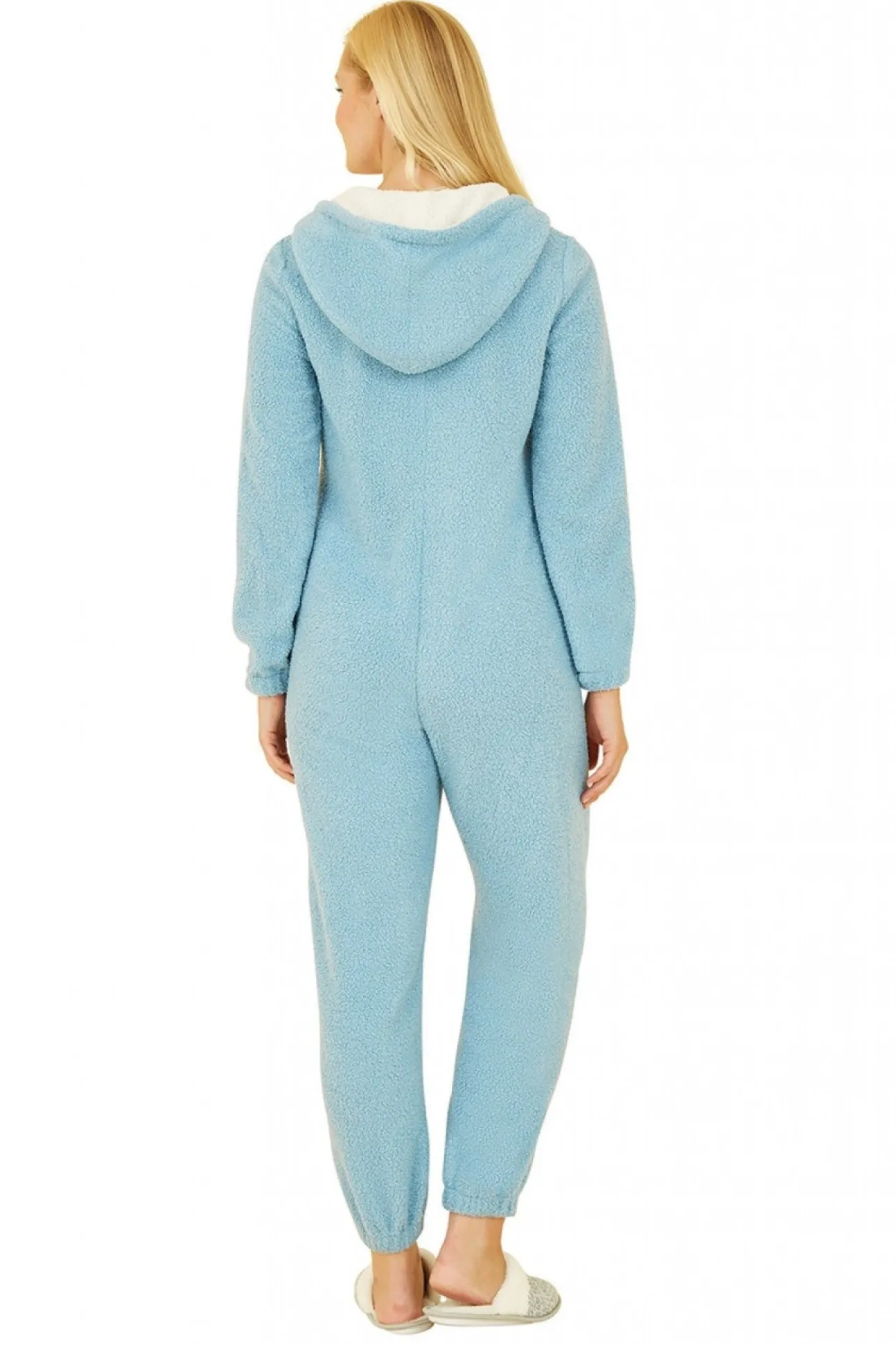 Women Yumi Teddy Bear Onesie With Pom Pom