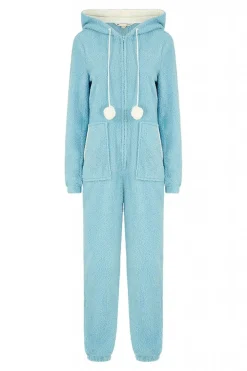 Women Yumi Teddy Bear Onesie With Pom Pom