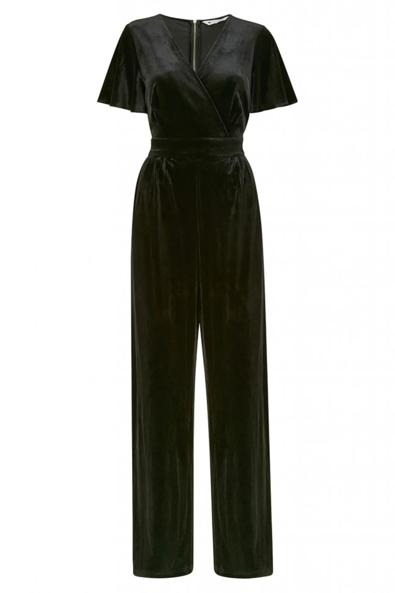 Women Yumi Velvet Jumpsuit With Angel Sleeves