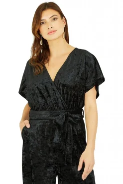 Women Yumi Velvet Kimono Sleeve Jumpsuit