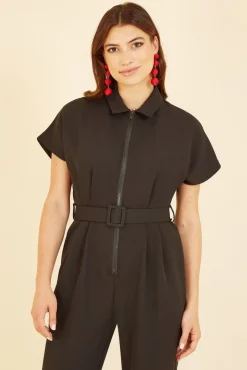 Women Yumi Zip Jumpsuit With Belt In